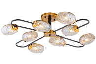 Люстра Ø810 x H195, мм, 8*40W (320W), BK+GOLD BRONZE (Чёрный+Золотая бронза) Rilon 06749/8 BK+GOLD BRONZE