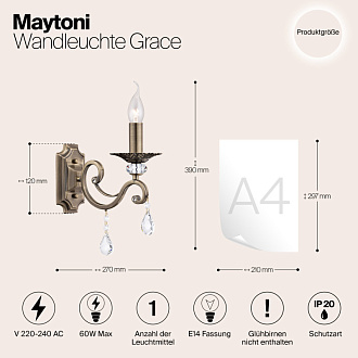Бра Maytoni RC247-WL-01-R Бронза