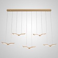 Подвесной светильник FLYER MORE L150 150*6*120 см, 5*LED*6W, 4000K, ImperiumLoft flyer-more01, Латунь
