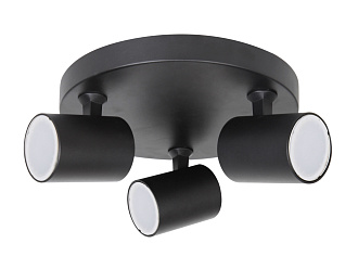 Светильник потолочный 22 см, Crystal Lux CLT 017W3 D230 BL Черный