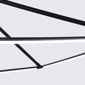 Подвесная люстра 120*80*188 см, 52W, Favourite Pyramis 4573-2P матовый черный, белый акрил