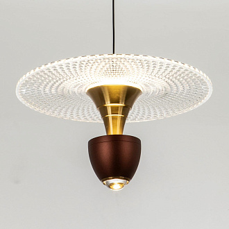 Подвесной светильник 30*30*130 см, LED 20W, 4000K, Латунь,Красный LED4U L8709-3 RED