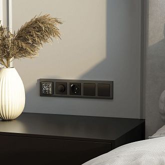 Выключатель одноклавишный (черный матовый) W1110008 Werkel 4690389156588