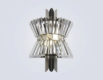Бра с хрусталем 31*18*46- см, 2*E14*40W, K, Ambrella Light High Light LH41032, черный