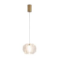Подвесной светильник 20 см, 7W, 2800K, Freya Flower FR5579PL-L8BS, латунь