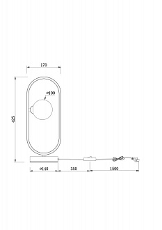 Светильник 43 см, Freya FR5233TL-01BS, латунь