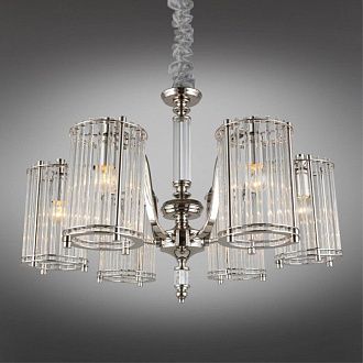 Подвесная люстра 64*70-150 см, 6*E14, 40W, Aployt Sibil APL.733.03.06, хром