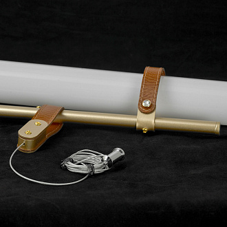 Линейно-подвесной светильник 100*7*30/120 см, 1*LED*38W 4000K Lussole Clinch LSP-7262 матовое золото