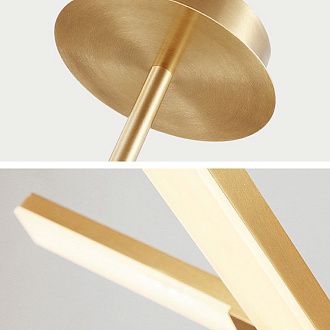 Люстра на штанге ORTON на 3 D96 Gold 16*23*23 см, 6*LED*6W, ImperiumLoft 241024-26, Золотистый