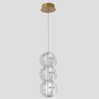 Светильник подвесной *11,8*28-33-220 см, *LED*12W, 3000K, Crystal Lux Rich RICH SP12W LED, Латунь