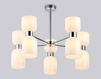 Люстра на штанге **30-51 см, 10*E14*40W, K, Ambrella Light High Light LH56083, хром