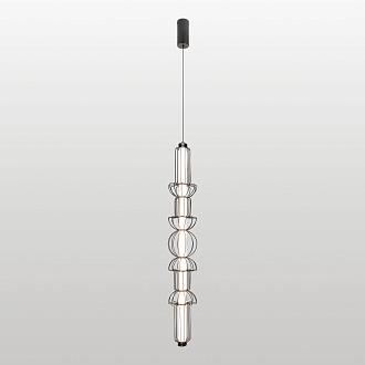 Линейно-подвесной светильник 107*25-170 см, 1*LED, 17W, 3000K, Lussole Howard LSP-7349, черный