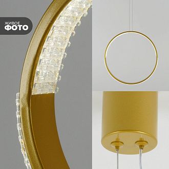 Светильник подвесной SAPFIR SPF-5364 ЗОЛОТО D500/H1500/1/LED/.W/4500K HOOP2 23-05