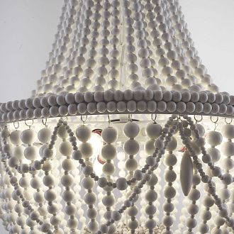 Люстра Anselme White Wood Large Chandelier 50*50*70 см, 5*E14*40W, ImperiumLoft 40.1934-0, Белый