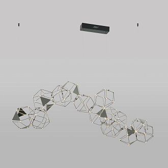 Люстра 137*54*180 см, LED *60W, 4000 К, Eurosvet Uma 90368/14, a065030, чёрный жемчуг