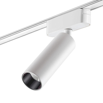 Трековый светильник для низковольтного шинопровода 11,5*4,5*4,5 см, LED 15W*3000 К, Novotech Shino Smal, белый, 359257