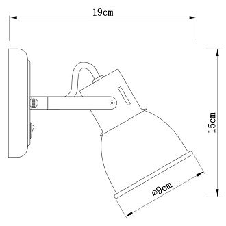 Настенный светильник Arte Lamp A1677AP-1GY серый