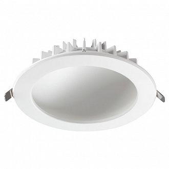Встраиваемый светильник 15 см, 12W, 4000К, Novotech Gesso 358276, белый, вр 13,5 см