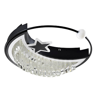 Светильник 46*46*20 см, LED 80W, 3000 / 6000K, Черный LED4U L8024-450 BK