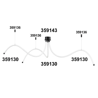Светильник светодиодный «ГИБКИЙ НЕОН» 200*1,6*1,6 см, LED*1*25W, 4000 К, Novotech 359131 Ramo Konst, черный