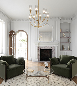 Светильник 73 см, Maytoni Arco MOD223PL-08BS, латунь