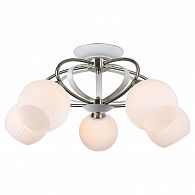 Потолочная люстра Lussole GRLSP-0166, диаметр 63 см, белый-бронза