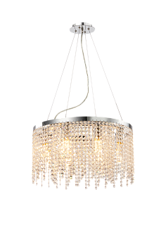 Люстра Ø600 x H250 (1000), мм, 8*40W (320W), CHROME (Хром) NewRgy NW065-ф600*H250 CHROME
