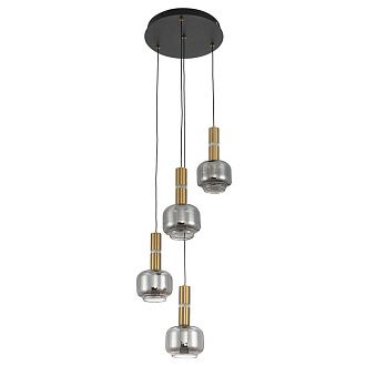 Подвесной светильник *30*30-160 см, 4*G9*15W, Citilux Lass CL249021, Золото\Черный