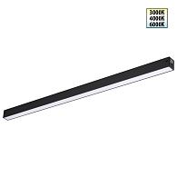 Cветильник  65,2*2,5*3 см, 1*LED*30W, 3000/4000/6000K, Novotech VECTOR PORT 359940, черный,
