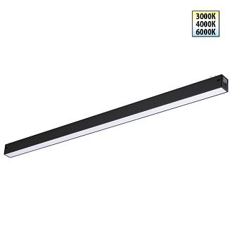 Cветильник  65,2*2,5*3 см, 1*LED*30W, 3000/4000/6000K, Novotech VECTOR PORT 359940, черный,