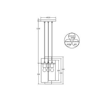 Подвесной светильник Vele Luce Miele VL2092P03 черный, диаметр 22 см
