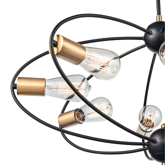 Потолочный светильник  70*47 см, 8*E27 черный, золото Vele Luce Crea VL6522L08