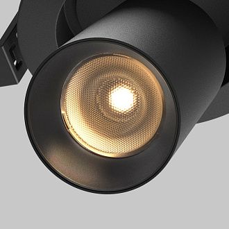 Встраиваемый светильник 12 8 см, LED*7W, 2700K, Maytoni FOCUS LED 50° C071CL-7W2.7K-B, Черный, вр 8,5 см
