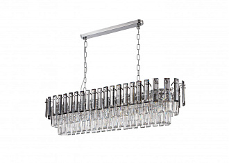 Люстра подвесная 120*30*40/99 см, 12*E14 40W Хром, Дымчатый, Прозрачный Stilfort Ton 2159/09/12PL