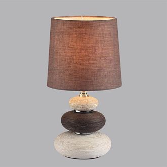Настольная лампа 25 см, 1*E14*40W, Lumion Latza 8126/1T, коричневый; бежевый; белый