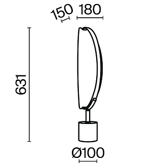 Настольная лампа 18*63,1 см, LED, 15W, 3000К, Maytoni Breeze MOD281TL-L15BS3K латунный