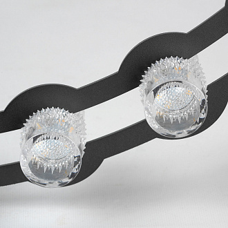 Люстра подвесная 85*50/120 см, 1*led*92W 3000K Lussole Alpine LSP-7255 черный