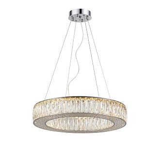 Люстра Ø600 x H100 (1200), мм, 118W 3000-6000K, CHROME (Хром) NewRgy E76-ф600*H100 CHROME