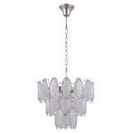 Люстра 41*41*85 см, 5*E14 Gerhort G21034/5CPSL WT, Серебро шампань;Белый полупрозрачный