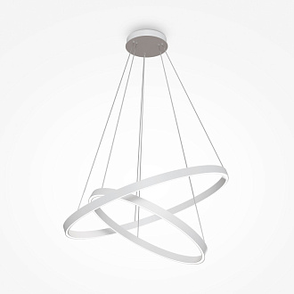 Подвесная люстра 80*80*134 см, LED, 82W, 3000К-4000К, Maytoni Rim MOD058PL-L74WK белый