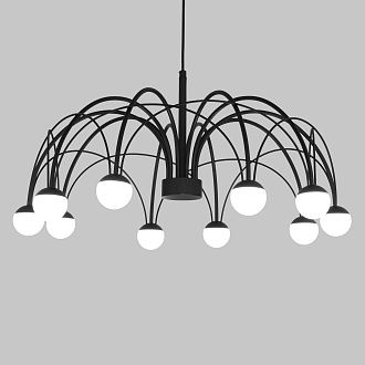 Подвесной светильник 65*65*50-110 см, LED*35W, 4000K, Eurosvet Ragno 90034/10, черный, a069301