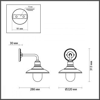 Уличный настенный светильник Odeon Light Campa 4965/1W, черный