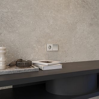 Накладка для розетки с заземлением, S70 Metal, никель Voltum VLSM000611
