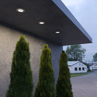 Встраиваемый LED влагозащищенный светильник IP54 35128/U белый Elektrostandard, вр 7,3 см