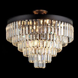 Люстра 60*60*40 см, 9*E14 Gerhort G22022/9GD+BK+CL, Золото, черный;Прозрачный