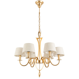 Подвесная люстра Divinare Florence 6819/19 SP-6, диаметр 78 см, матовое золото