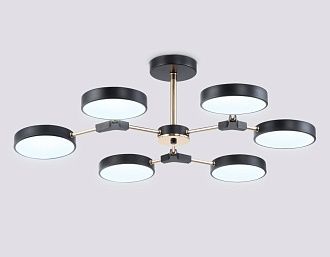 Люстра светодиодная на штанге **21- см, **W, 3000-6000K, Ambrella Light Comfort FL516334, черный, золото