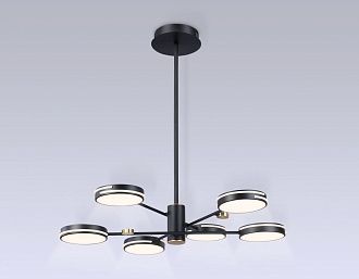 Светильник подвесной 80*78 см, LED 50W, 3000К, черный, золото Ambrella Comfort LineTech FL51639