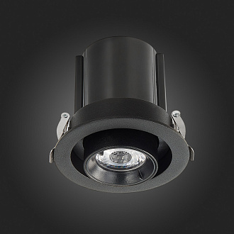 Встраиваемый светильник 9 см, 12W 3000K ST LUCE Встраиваемые светильники ST702.338.12 Черный, вр 7,5 см