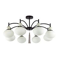 Люстра потолочная *85,5*43-43 см, 8*E14*40W, Lumion Gloriya LUM8273/8C, черный; серый